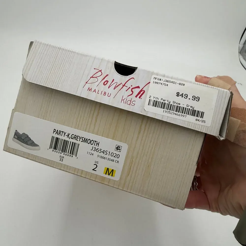 Blowfish Malibu Girl's Party-k Sneaker NEW In Box Size 2